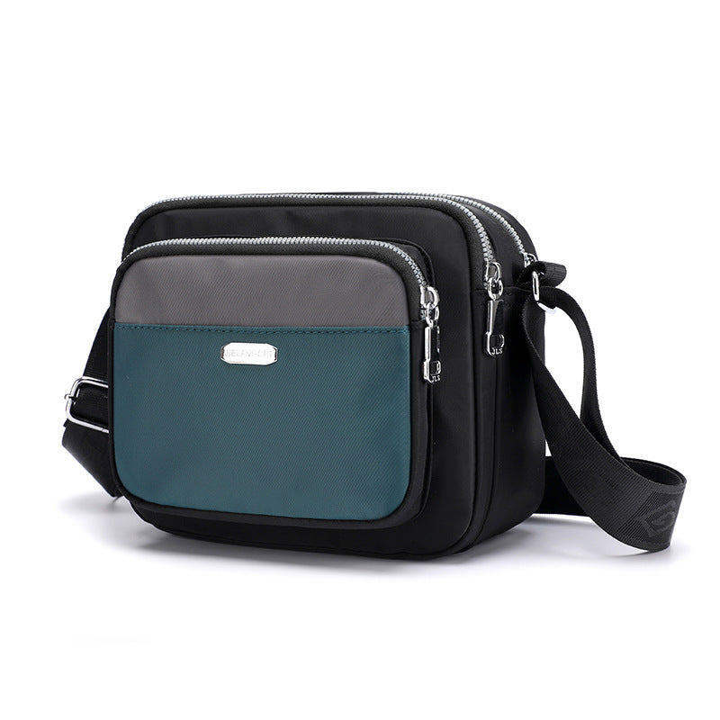Women's Contrast Nylon Messenger Bag