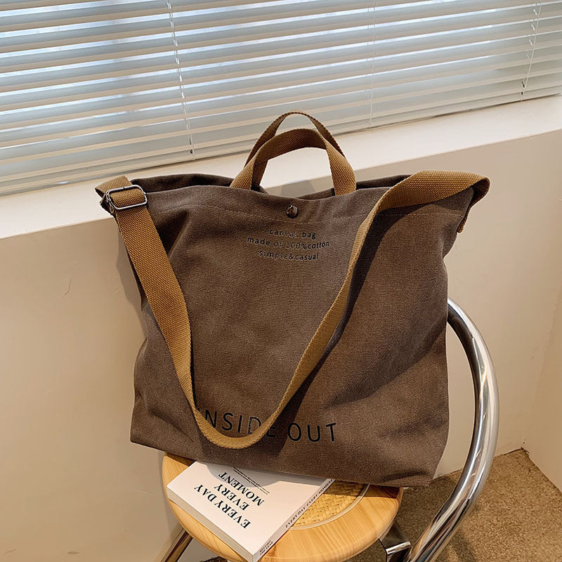 Vintage Canvas Shoulder Bag