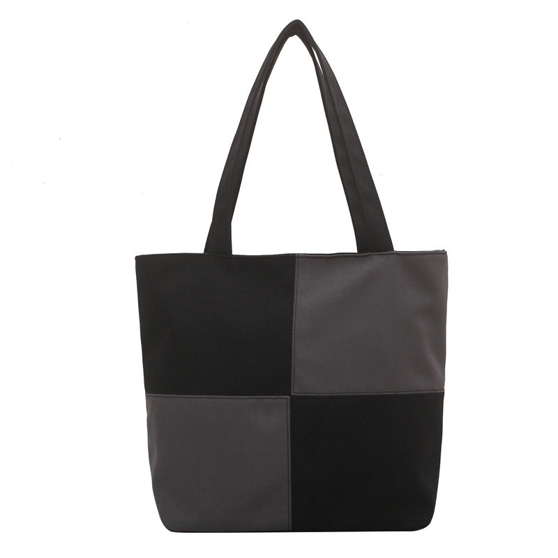 Patchwork Check Shoulder Bag