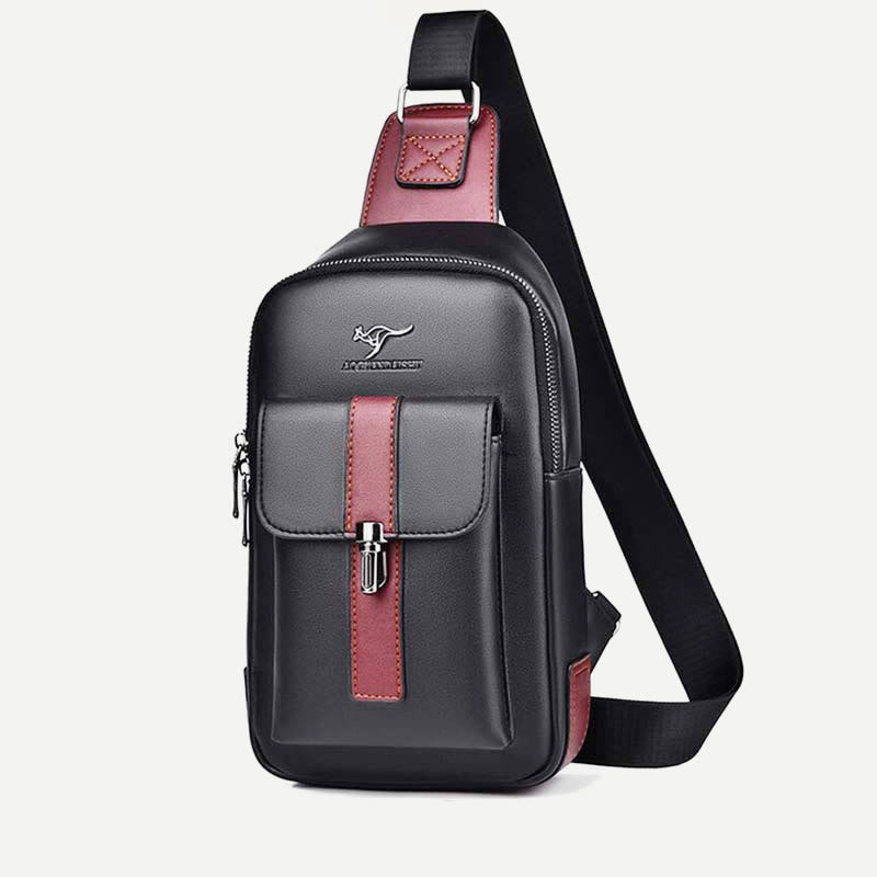 Sling Bag for Men Vintage Waterproof Leather Business Crossbody Bag