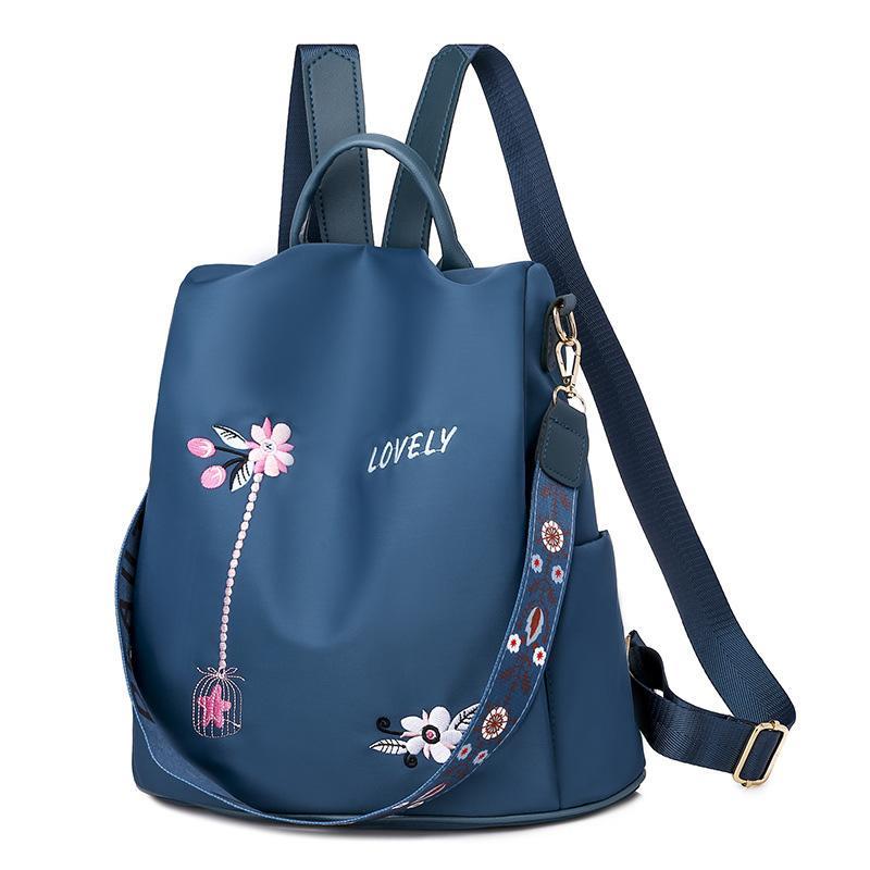 Waterproof Embroidered Backpack